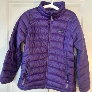 Patagonia Nano Puff Insulated Down Feather Full Zip Purple Packable Coat,  XL/14